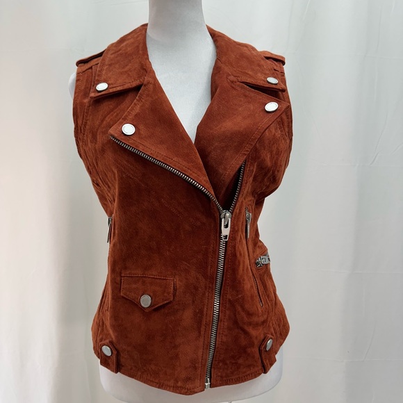 Blank NYC Rust Suede Vest - Picture 1 of 4